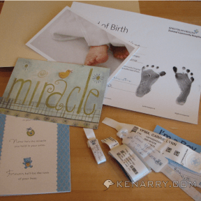 Mementos for a Baby Book