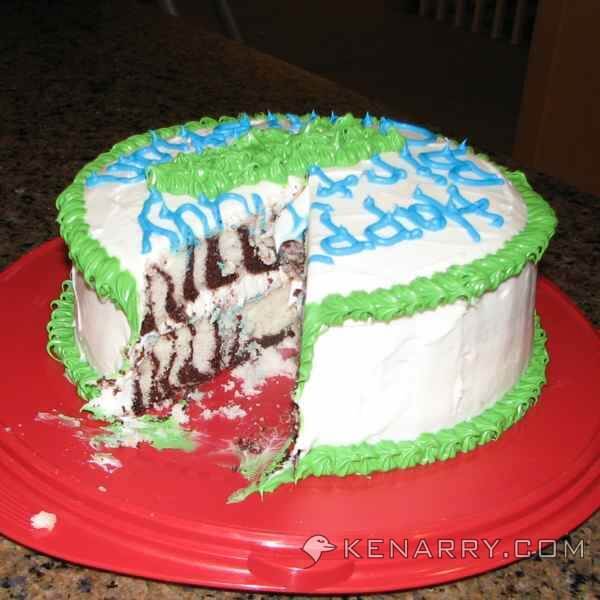 zebra birthday cake