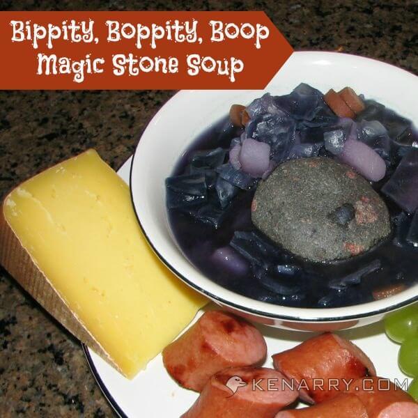 Magic Stone Soup is surprisingly tasty, purple and fun to make, a great dinner for Halloween, a homeschool lesson on purple or for anyone who likes cabbage. - Kenarry.com