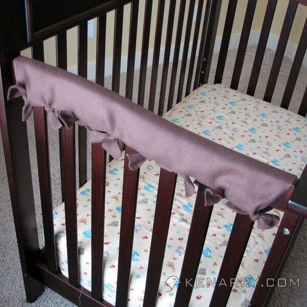 Crib Rail Cover Easy Idea With No Sewing Required - Crib Rail Protector Diy