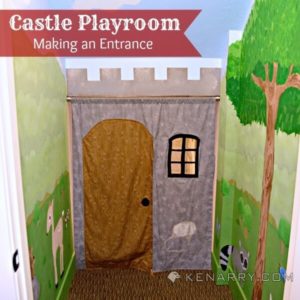 Castle Playroom Curtain: Using Fabric for the Front of the Castle - Kenarry.com