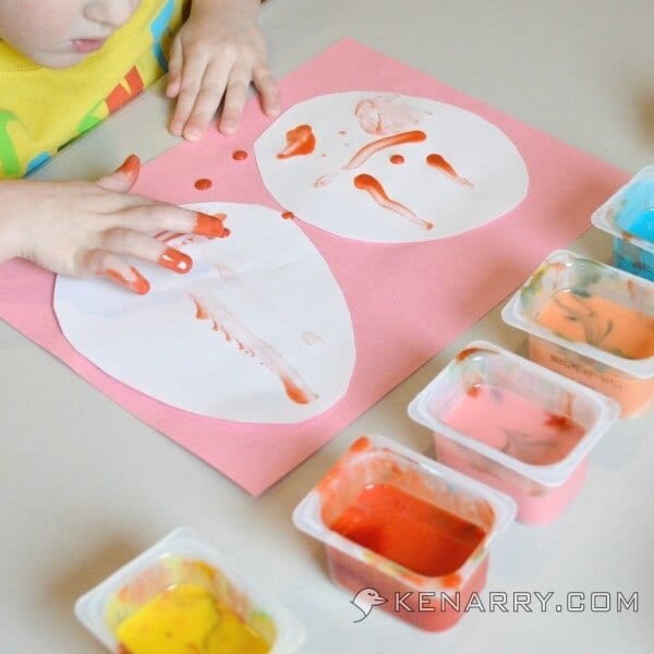 Easter Egg Finger Painting Craft for Toddlers and Kids - Kenarry.com