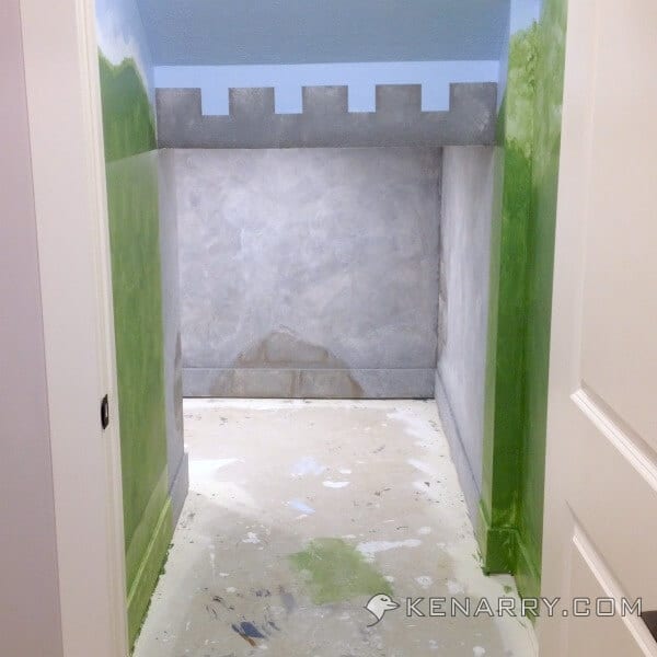 Castle Playroom Walls: How to Paint Faux Stone Walls - Kenarry.com