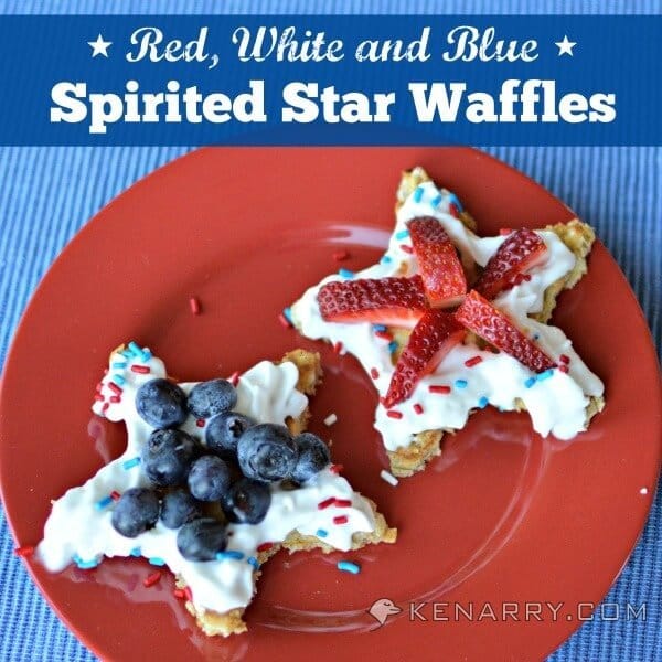 Spirited Star Waffles: An Easy Red, White and Blue Breakfast - Kenarry.com