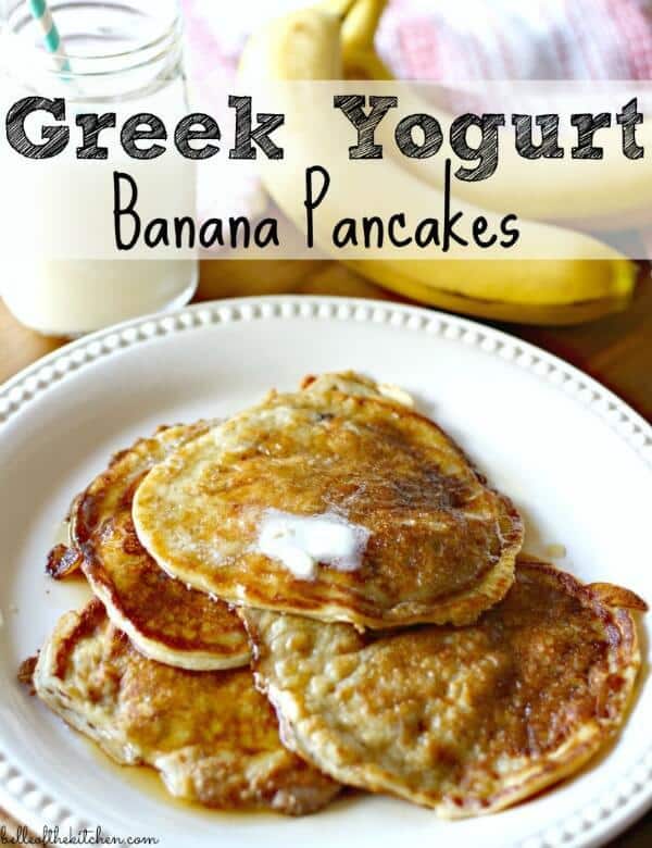 Greek Yogurt Banana Pancakes - Belle of the Kitchen