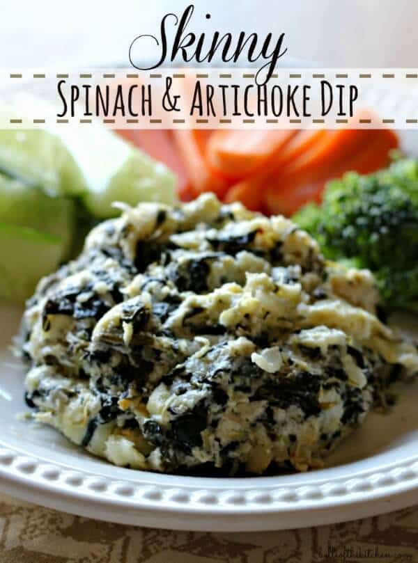 Skinny Spinach Artichoke Dip - Belle of the Kitchen