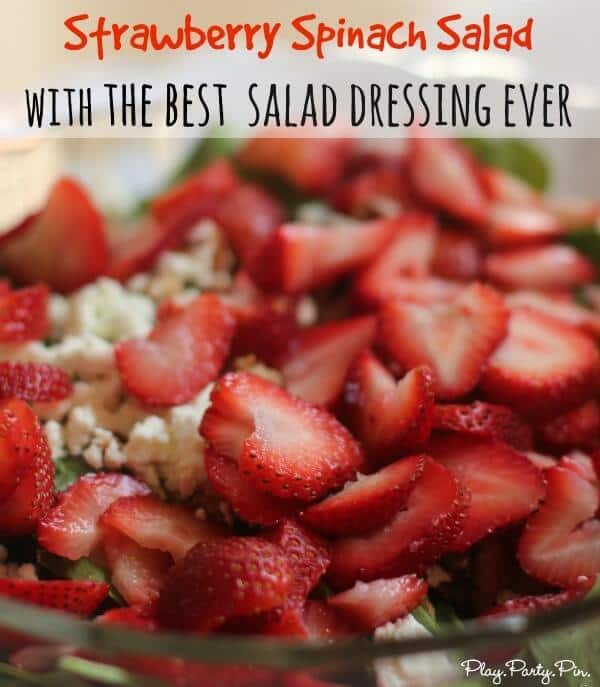 Best Strawberry Spinach Salad from Play. Party. Pin.