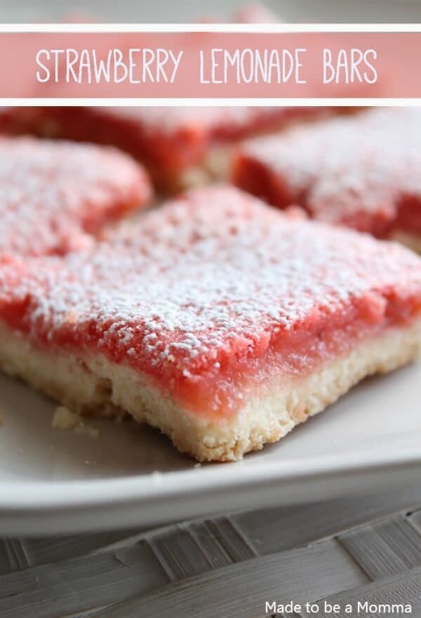 Strawberry Lemonade Bars from Made to Be a Momma