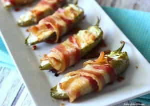 Bacon Wrapped Ranch Stuffed Jalapeño Peppers