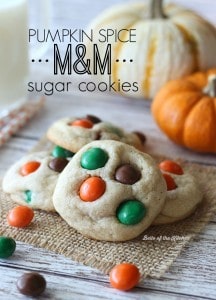 Pumpkin Spice M&M Sugar Cookies