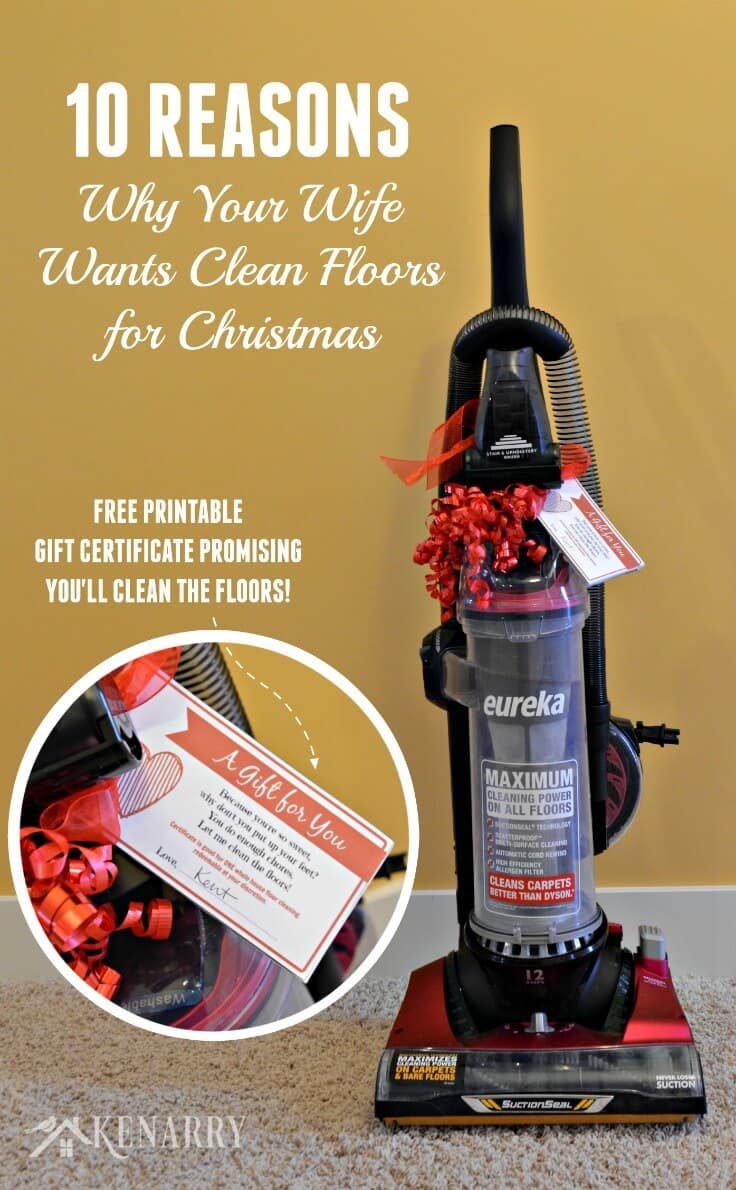 Free printable coupons to vacuum and clean floors. Great gift for Mother's Day, Valentine's Day, her birthday or anniversary too.