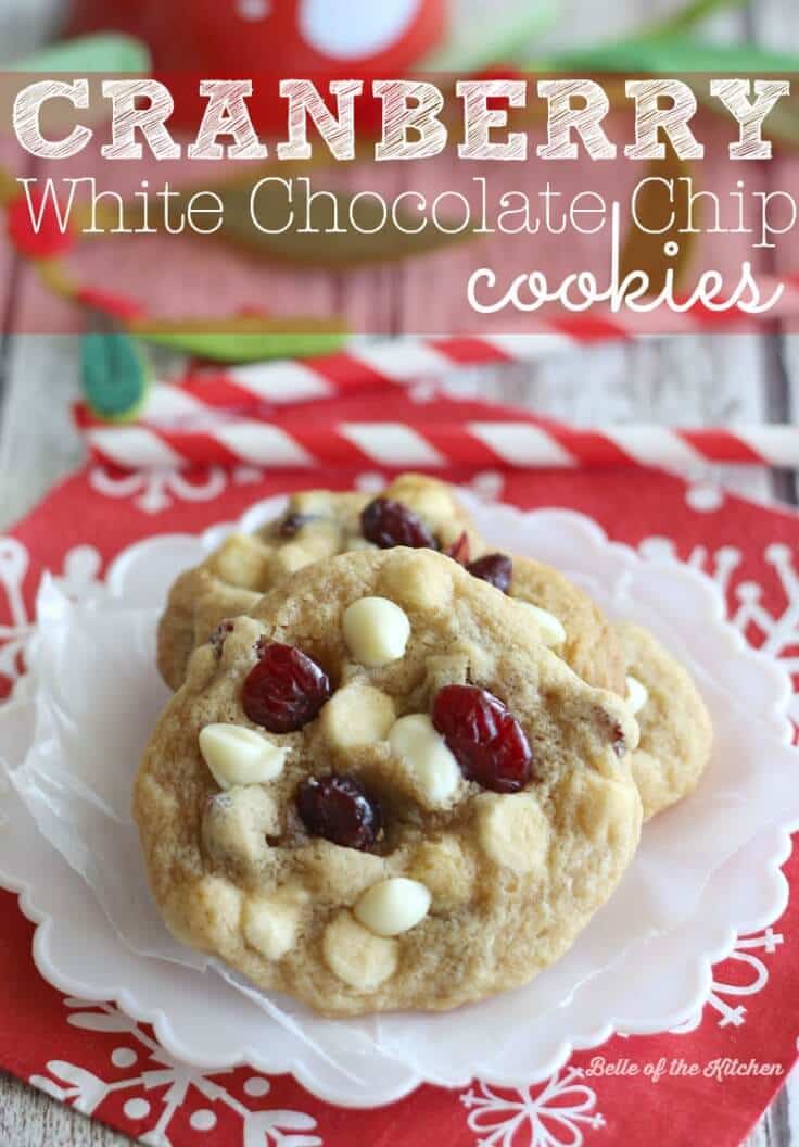 If you've got a cookie exchange coming up, or really just any holiday get-together on your horizon, these Cranberry White Chocolate Chip Cookies are the perfect treat!