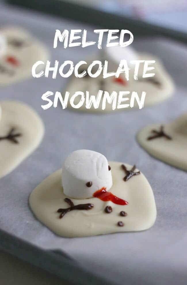 Melted Chocolate Snowmen - Amuse Your Bouche featured on Ideas for the Home by Kenarry®