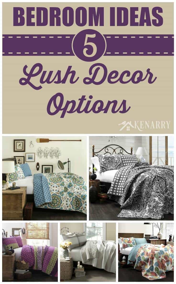 Love these lush decor bedroom ideas for redecorating my Master Bedroom! I can change the quilt and home decor without repainting the entire room.