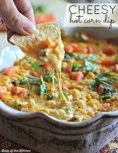Cheesy Hot Corn Dip from Belle of the Kitchen featured on Ideas for the Home by Kenarry®