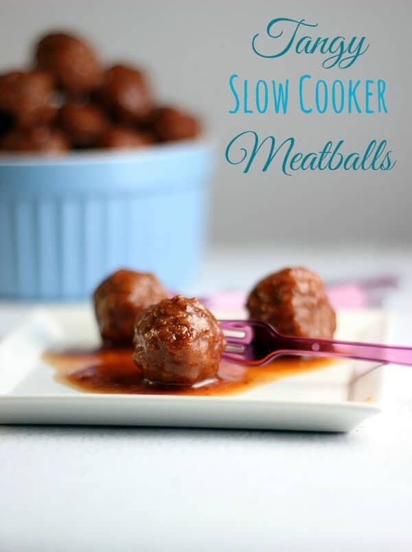 Tangy Slow Cooker Meatballs from Homemaking Hacks featured on Ideas for the Home by Kenarry®