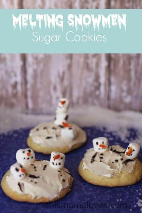 Melted Snowman Sugar Cookies - This Mama Loves featured on Ideas for the Home by Kenarry®