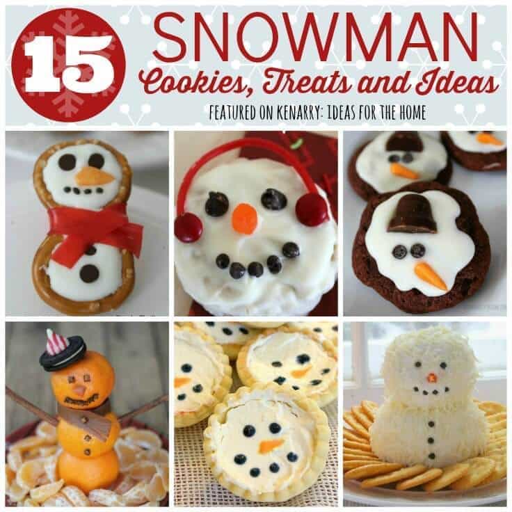 Do you want to build a snowman? You and your kids will love these ideas for snowmen shaped winter snacks including snowman cookies, treats and other ideas!