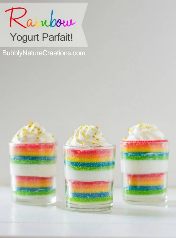 Rainbow Yogurt Parfait - Bubbly Nature Creations featured on Ideas for the Home by Kenarry®
