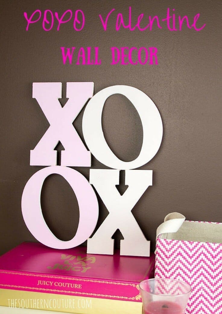 XOXO Valentine Wall Decor - Southern Couture featured on Ideas for the Home by Kenarry®
