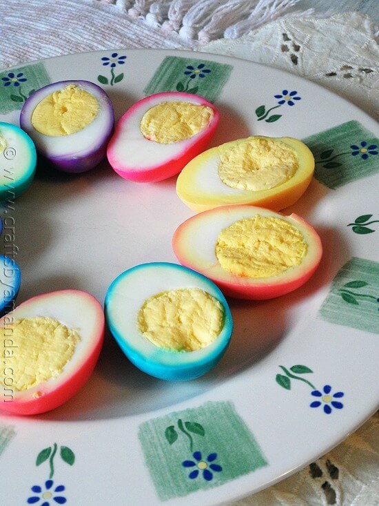 Rainbow Colored Easter Eggs - Crafts by Amanda featured on Ideas for the Home by Kenarry®