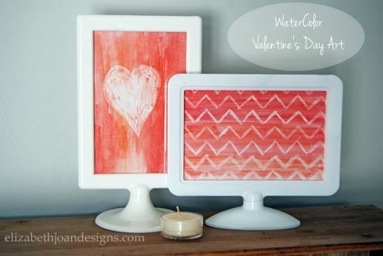 Watercolor Valentine’s Day Art - Elizabeth Joan Designs