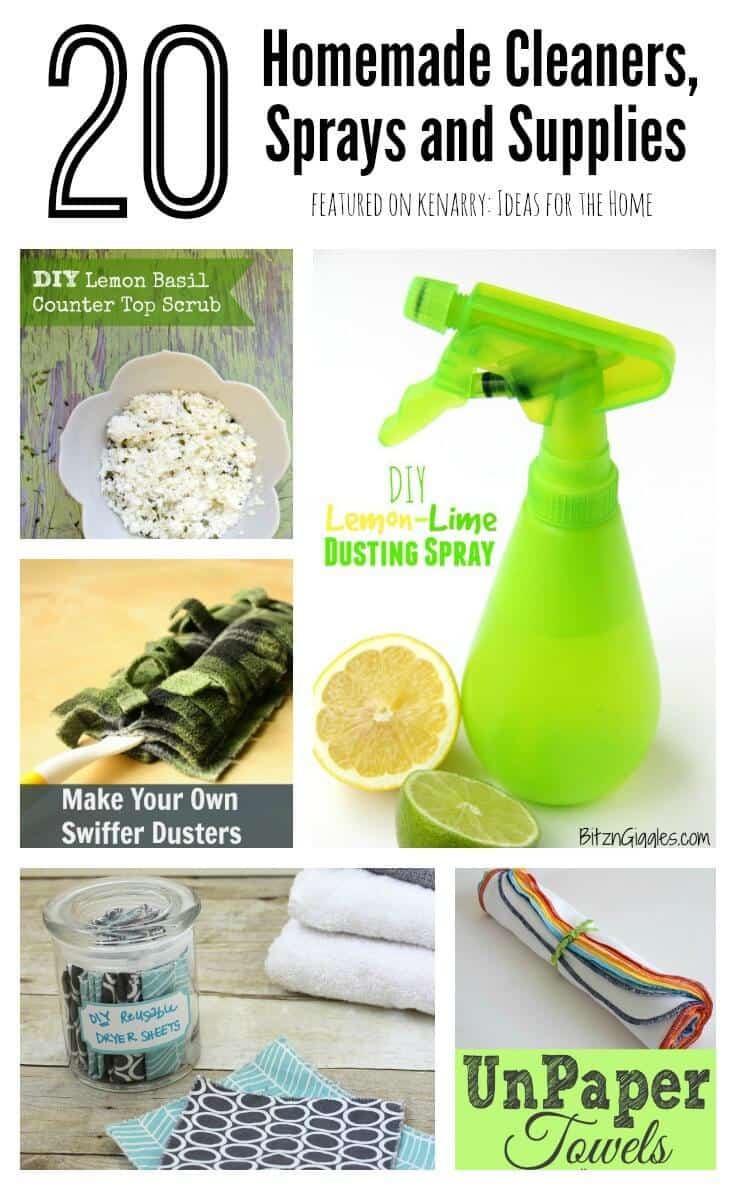This is just what I needed - 20 homemade cleaners including DIY sprays and supplies to tackle spring cleaning!