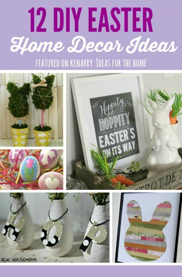 Love these beautiful ideas! 12 Easter home decor ideas to spruce up your home for spring including free printables.