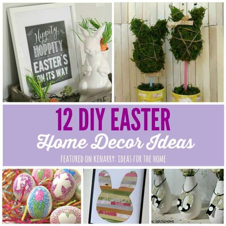Love these beautiful ideas! 12 Easter home decor ideas to spruce up your home for spring including free printables.