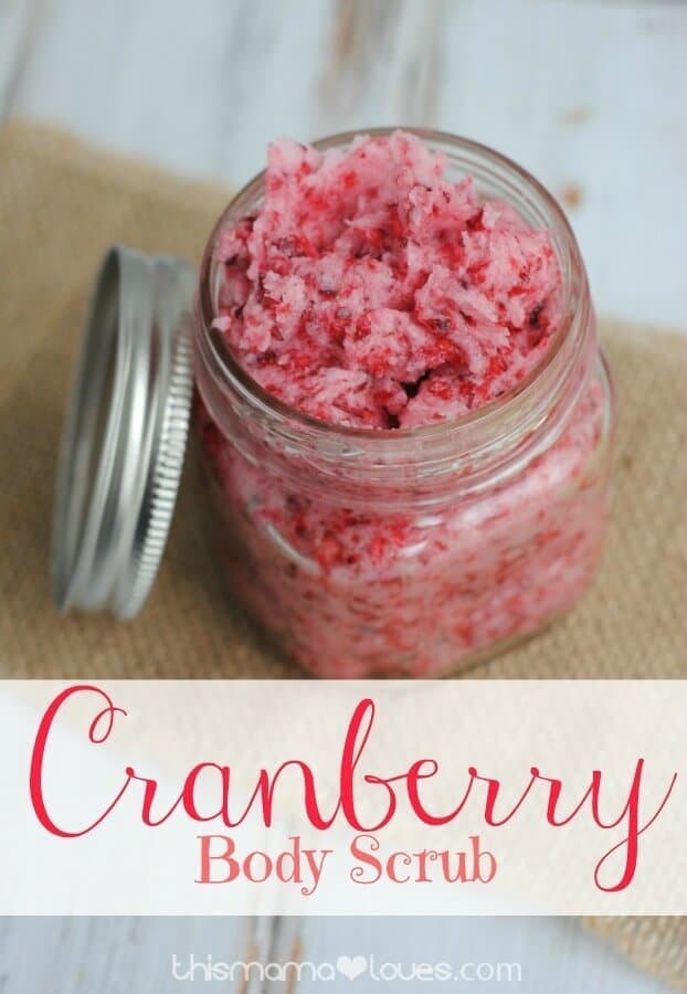 DIY Cranberry Body Scrub - This Mama Loves featured on Ideas for the Home by Kenarry®