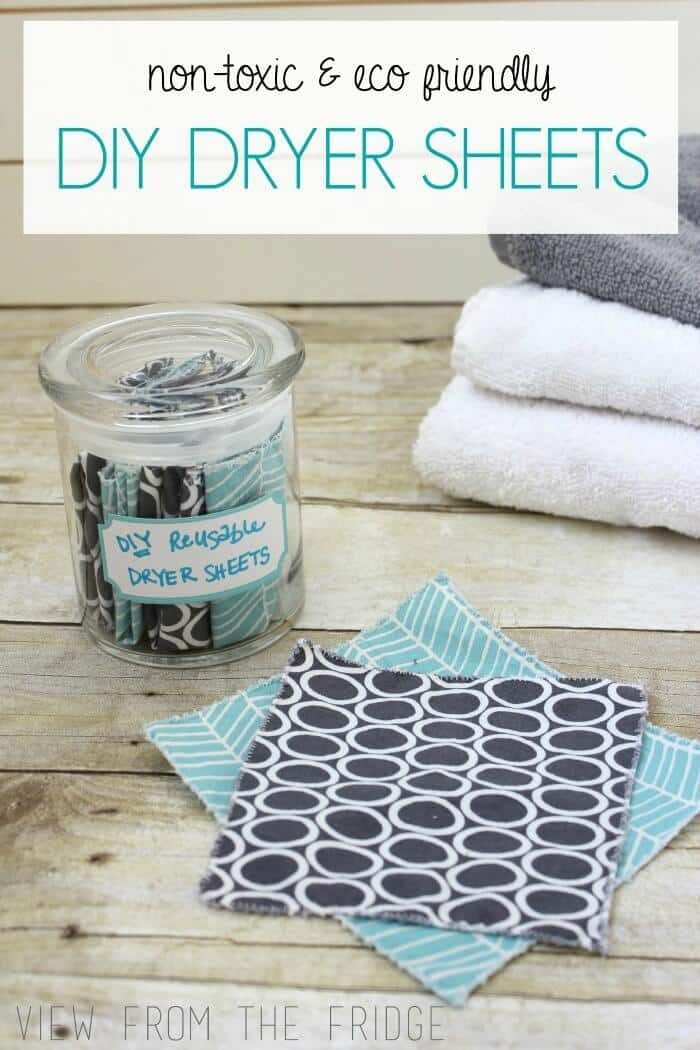 Homemade Dryer Sheets - View From The Fridge featured on Ideas for the Home by Kenarry®
