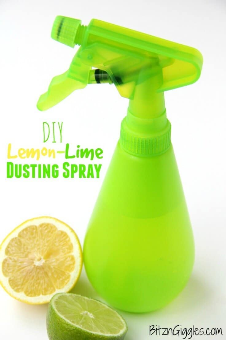 DIY Lemon Lime Dusting Spray - Bitz and Giggles featured on Ideas for the Home by Kenarry®