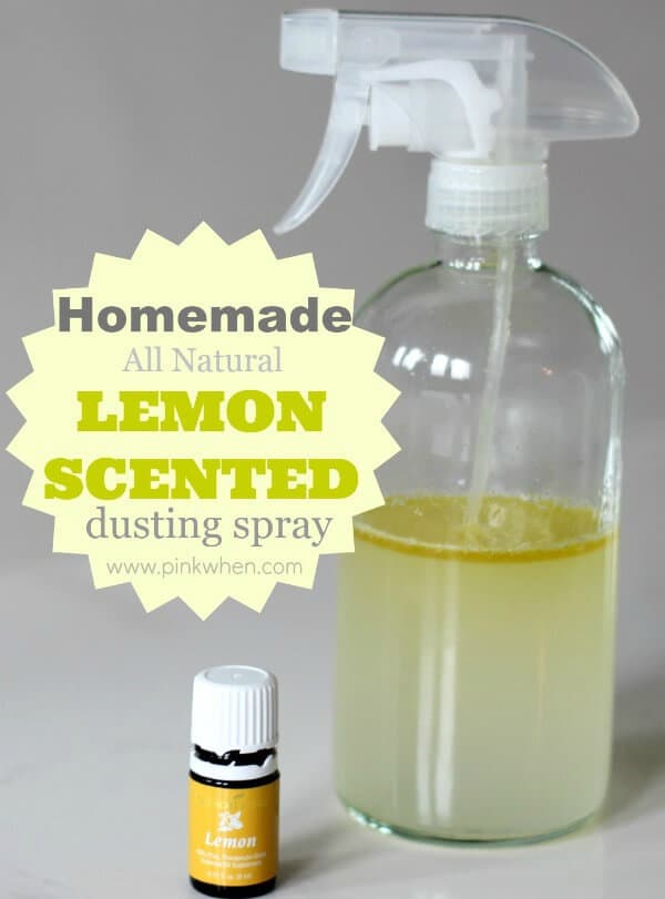 Homemade Lemon Scented Dusting Spray - Pink When featured on Ideas for the Home by Kenarry®