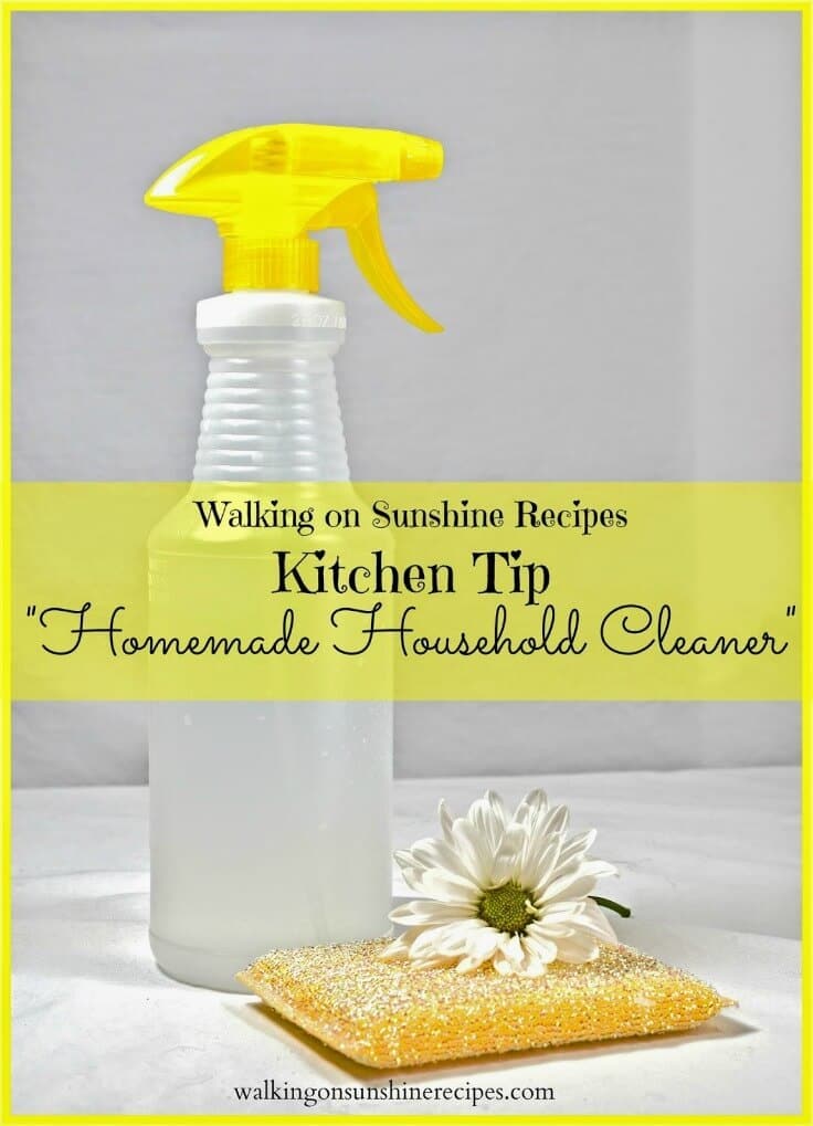 Homemade Household Cleaner / Kitchen Tip - Walking on Sunshine featured on Ideas for the Home by Kenarry®