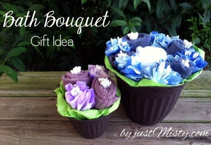 Bath Towel Flower Bouquet DIY Gift Idea - Just Misty featured on Ideas for the Home by Kenarry®