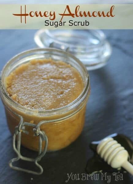 Honey Almond Sugar Scrub - You Brew My Tea featured on Ideas for the Home by Kenarry®