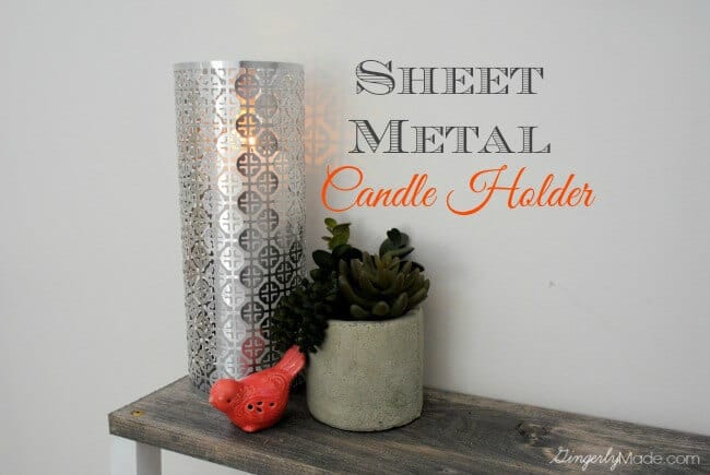 Sheet Metal Candle Holder - Gingerly Made featured on Ideas for the Home by Kenarry®