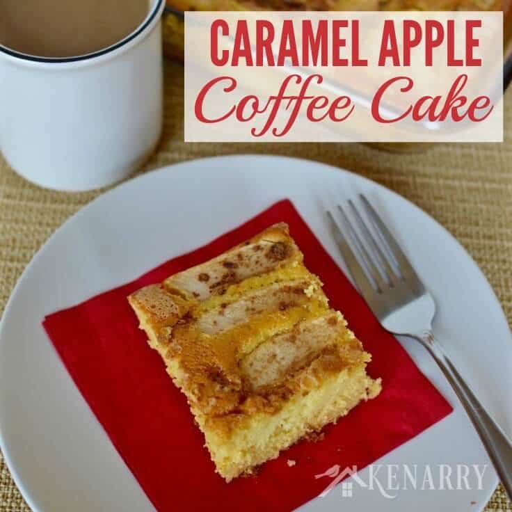 Caramel Apple Coffee Cake recipe is a great fall idea for the next breakfast, brunch or dessert you host for friends at your home.