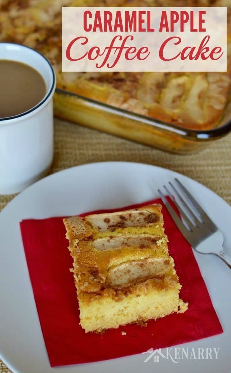 This Caramel Apple Coffee Cake recipe is a great fall idea for the next breakfast, brunch or dessert you host for friends at your home.