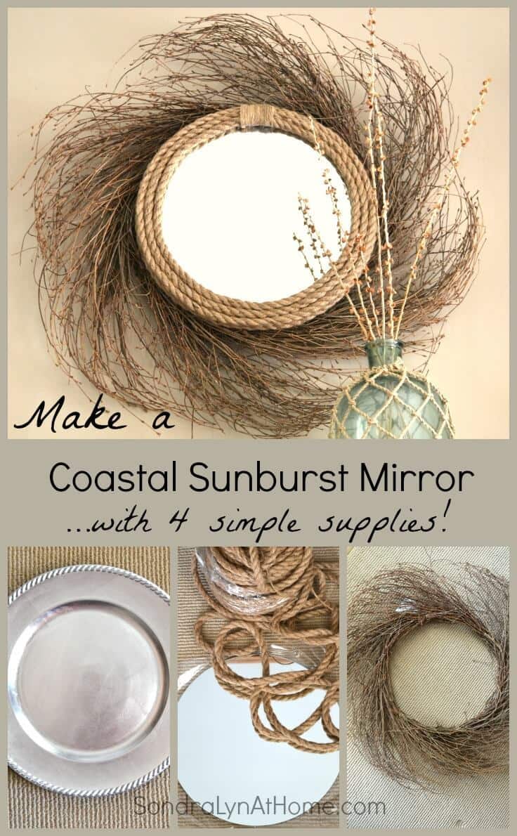 Make a Coastal Sunburst Mirror -- Sondra Lyn at Home