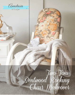 Two-Tone Bentwood Rocking Chair Makeover | Anastasia Vintage