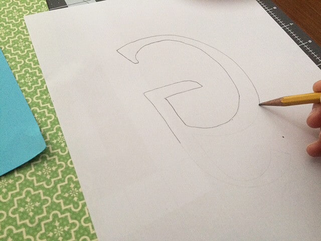 DIY initial art tracing letter