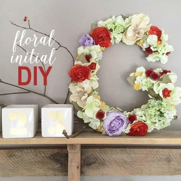Floral Initial DIY - Greco Design Company featured on Ideas for the Home by Kenarry®