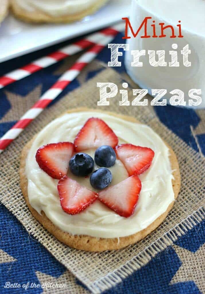 Mini Fruit Pizzas - Belle of the Kitchen featured on Ideas for the Home by Kenarry®