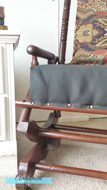 antique platform rocking chair frame General Finishes gel stain