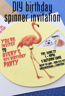 DIY Birthday Spinner Invitation - Greco Design Company
