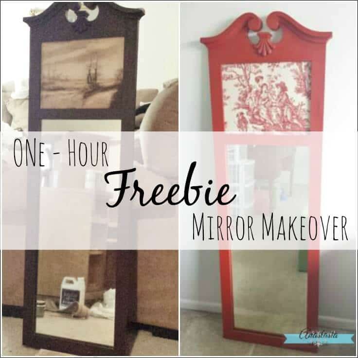 One Hour Freebie Mirror Makeover with Annie Sloan Chalk Paint Emperor's Silk