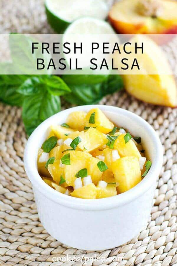 Fresh Peach Basil Salsa – Cook Eat Paleo featured on Kenarry.com