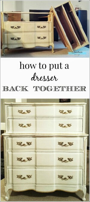 how to put a dresser back together anastasia vintage