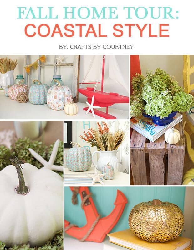 Fall Home Tour Coastal Style from Crafts By Courtney in the Summer Spotlight